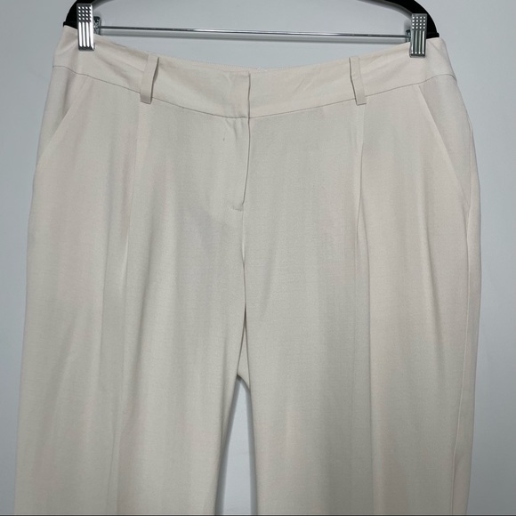 Eileen Fisher System Silk Georgette Crepe Slouchy Ankle Pant In Ivory Size MP - Picture 3 of 9